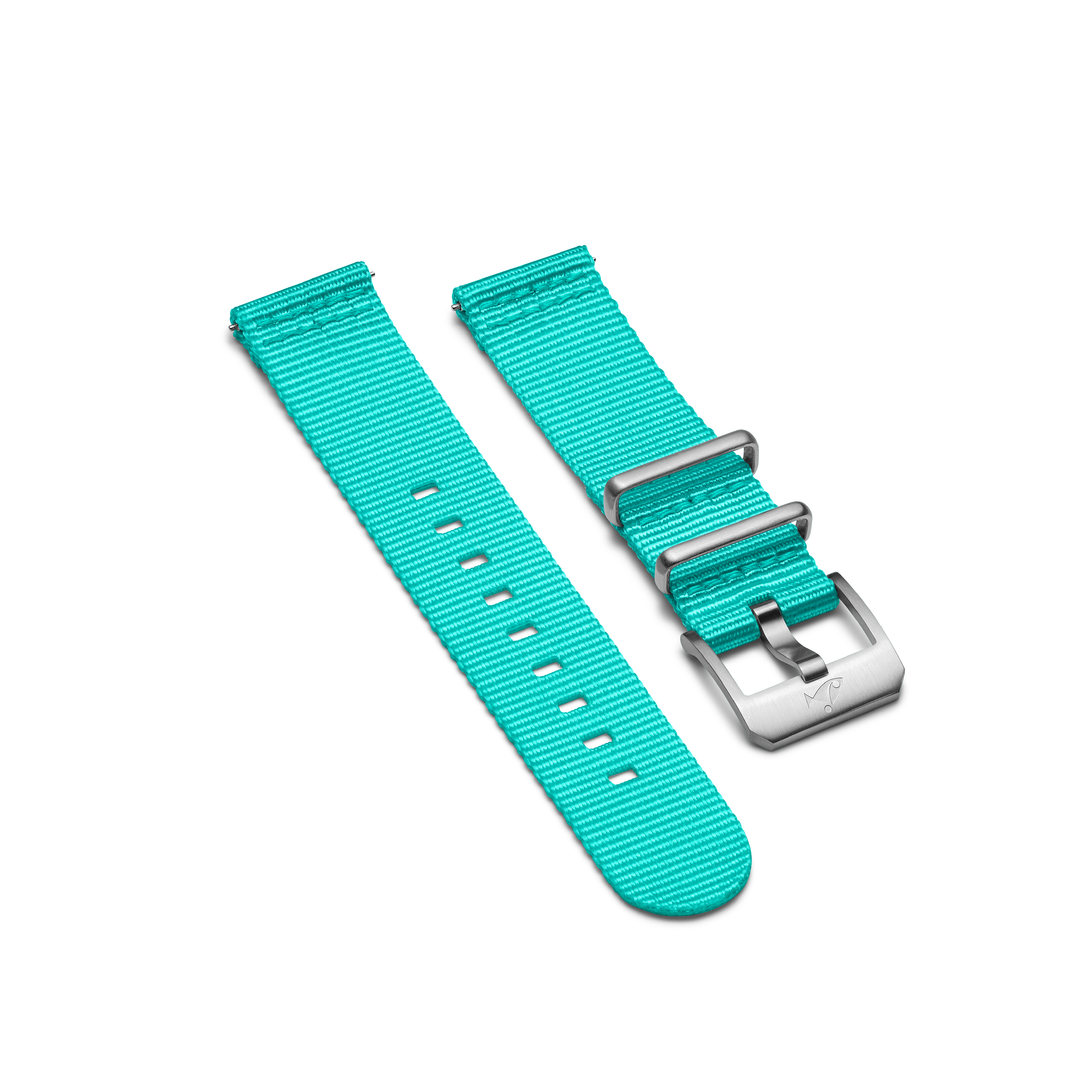 NATO strap with folding buckle, Turquoise