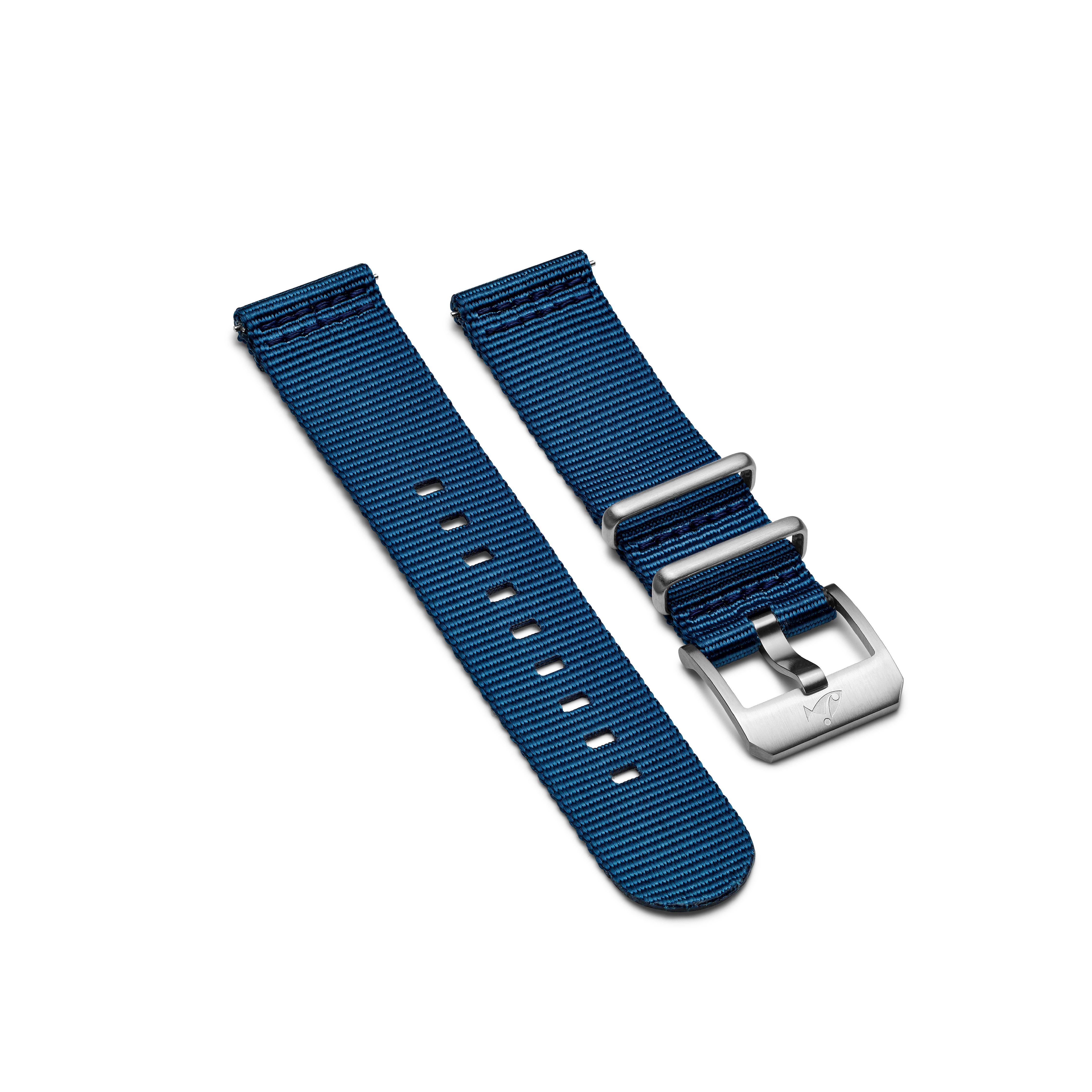 NATO strap with folding buckle, Navy blue